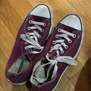 Converse Burgundy and White Sneakers